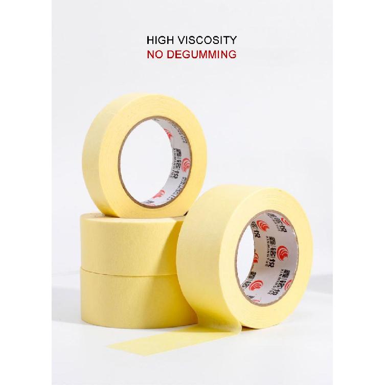 50M Writable High Viscosity Textured Paper 1cm 2cm 3cm 4cm 5cm 10cm Width Yellow Tear Off Tape Spray Paint Masking Art StickersPinstriping Tape 3