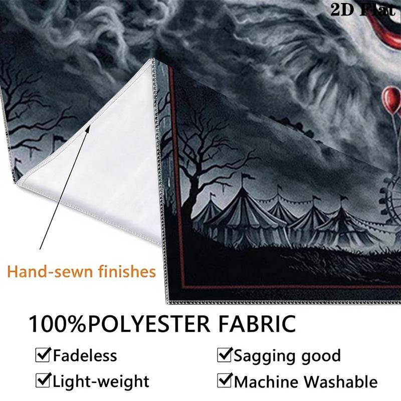 It Clown Wall Tapestry Aesthetic Wall Hanging Printed Fabric Blanket Decorative Tapestries for Bedroom Living Room Home Decor