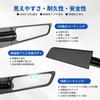 BASCAuto Motorcycle Mirrors, Wing-shaped, Slim, Cowl Mirrors, Left and Right Set