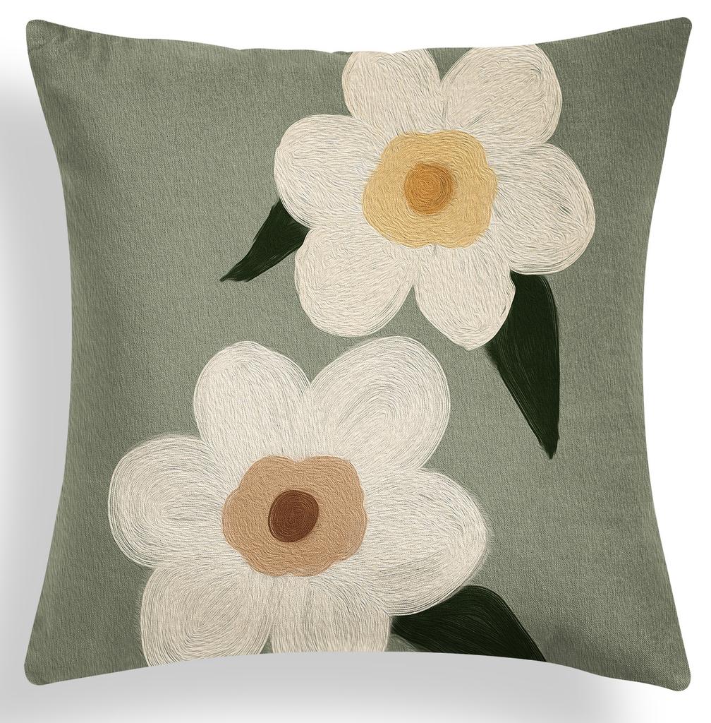 Nordic Geometric Green Pillow Cover Summer Plant Sofa Pillow Cover Cushion Cover Premium Durable Quality Useful