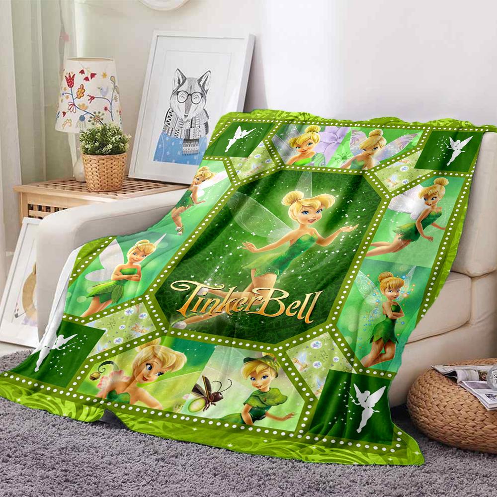 1Pc Tinker Bell Fantasy World Blanket Soft And Comfortable Casual Warm Camping Travel Christmas Halloween Xmas Gift Em9247