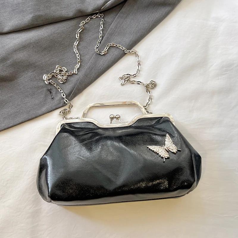 Gold Silver Party Purse Clutch Bag For Women Brand Shell Bag Handbag High Quality Pu Leather Shoulder Crossbody Bag