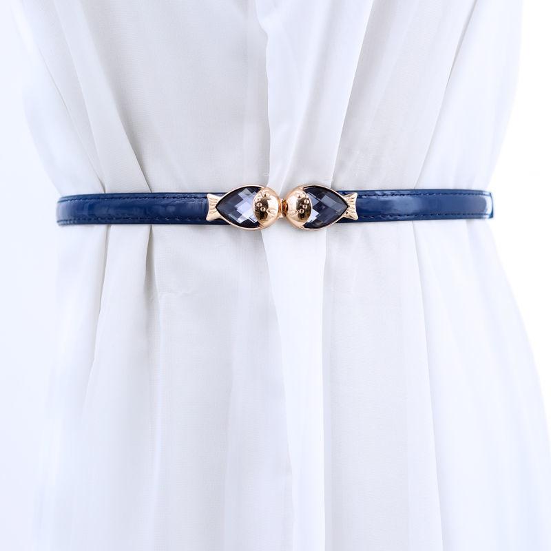 

Womens Thin Unique Decorative Waist Chain Available In Multiple Candy Colors Fashion For Dark Blue