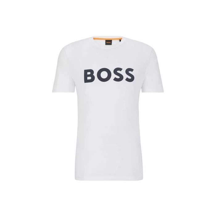 T Shirt Boss - Homme Boss - Jersey - Boss White - Cotton - Clothing Boss
