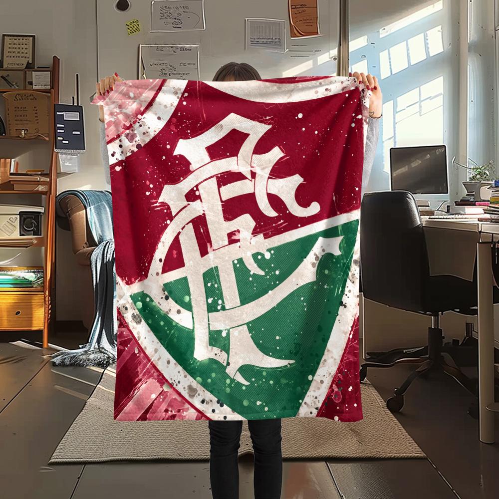 Fluminense Football Club Flanelldecke mit Aufdruck, Hohe Qualität, Bequem für alle Jahreszeiten, Heimdekoration, Wärme und Komfort