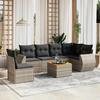 VidaXL Garden Lounge Set with Cushions 7 Pcs, Patio Sofas, Patio Furniture Set, Outdoor Furniture, Grey 3225031