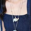 Oceanics Themed Collarbone Chain With Shell Pendant Comfort Fit Cord Necklace for Casual Outfits and Formal Occasions