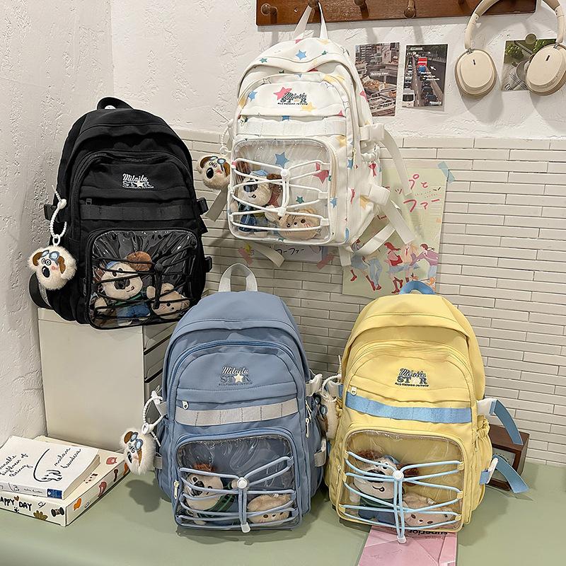 Cute star print large capacity Japanese sweet girl schoolbag college style high school junior high school student backpack girl