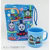 OSK Thomas the Tank Engine Lunch Bag, CP-1 Blue, Made in Japan, 15.5 x 19cm, Bottom: 15.5 x 8cm