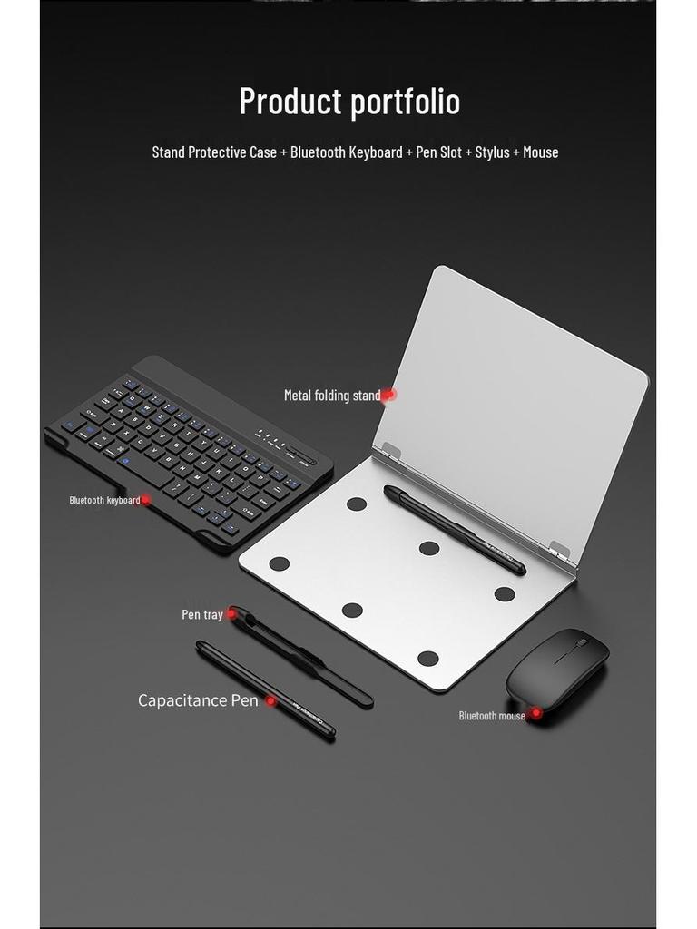 Huawei Mate Xs2 Tablet ve Telefonlar için Dokunmatik Kalemli ve Fareli GKK Kablosuz Klavye Seti