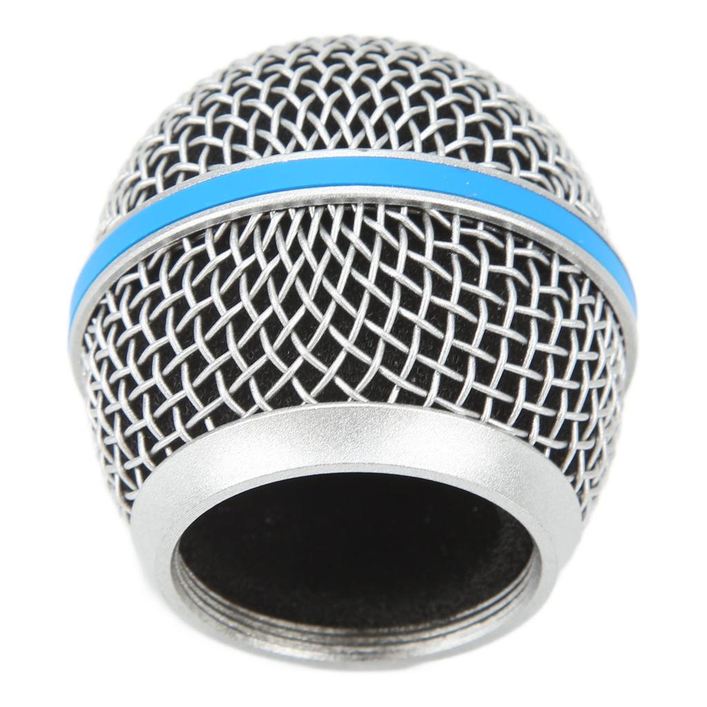 Microphone Ball Head Mesh Grill Stainless Steel Grille Microphone Ball Head Cover Replacement for Beta58A