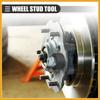 Universal Wheel Stud Installer Tool, Tire Stud Tool, M12x1.25 M12x1.5 M14x1.5, Iron, with 3/4" Hex Wheel Lug Nuts, Silver Tone, 1 Set Replacement