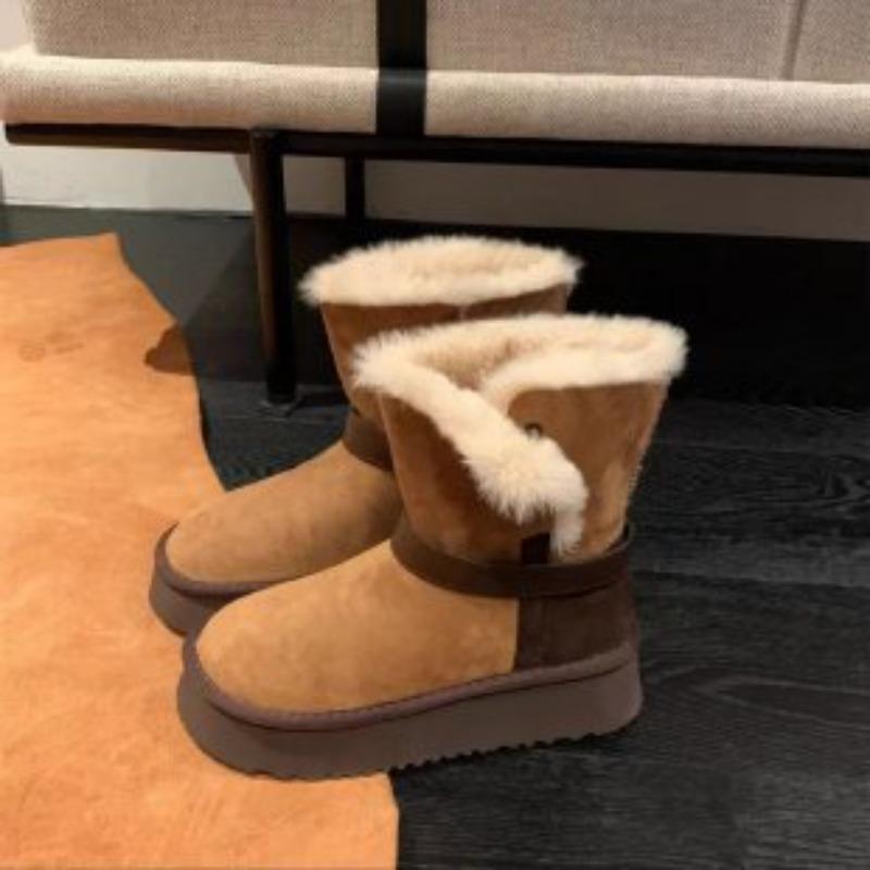 Thick-soled Snow Boots, Women's New Winter Long Fleece, Thickened Warm High Boots, Thickened High Cotton Shoes