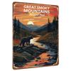 Great Smoky Mountains National Park Vintage Metal Wall Art Sunset Bear River Landscape Decor