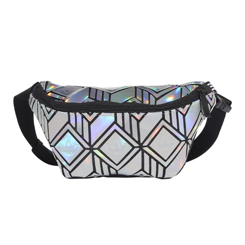 

Adidas Оригинальная поясная сумка из искусственной кожи Originals обычного размера женская ослепительного цвета серебристая Adidas GE5452