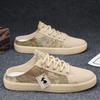 Men's canvas slippers summer outdoor anti-slip soft-sole fashion youth casual slippers driving sandals tide half slippers