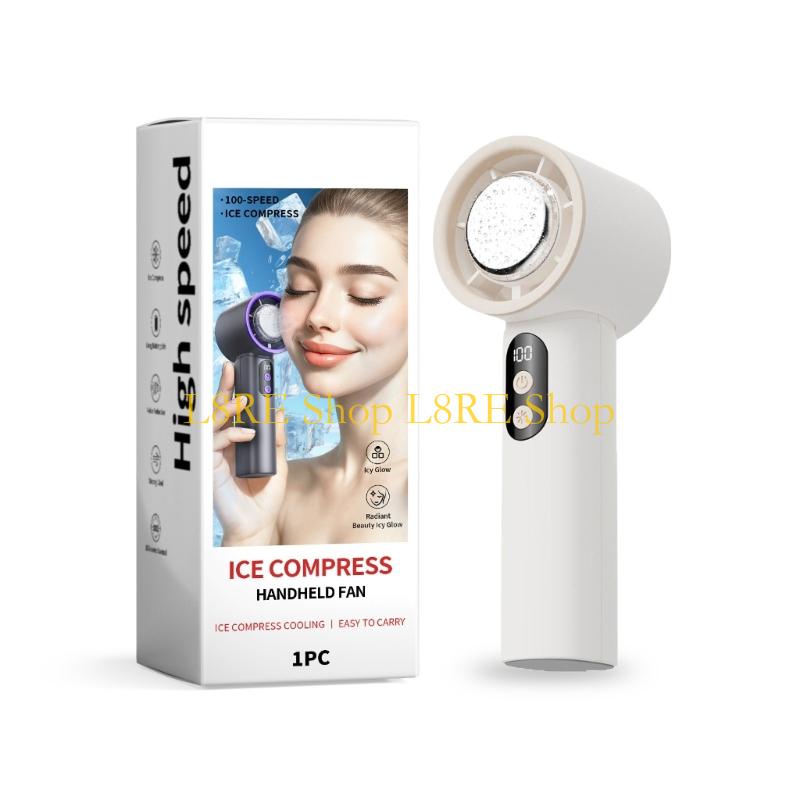 L8RE Practical Small Desktop Fan Comfortable Fan Digital Display Office Fan for Home