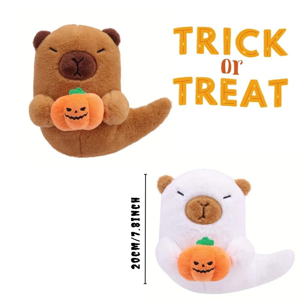 20cm Capibara Fantasma Carino Peluche Capibara Con Zucca Bambole Ripiene Fantasmi Peluche Regali di Halloween Bambini Decorazione di Halloween