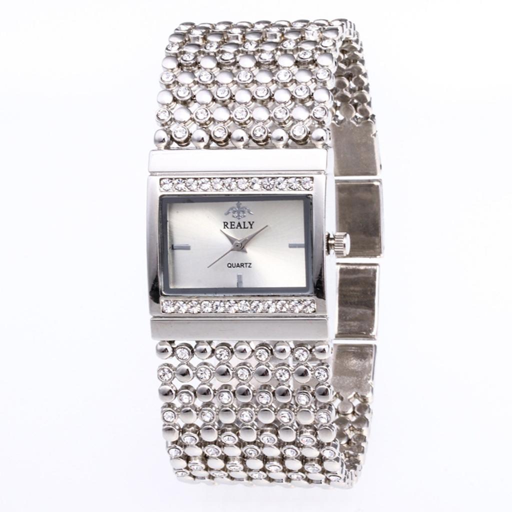 Women's Stainless Steel Quartz Watch Rhinestone Crystal Analog Wrist Watch
