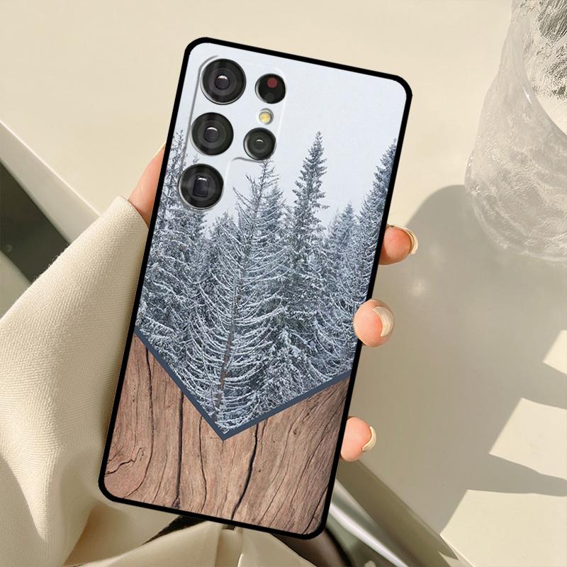 Forest Geometry Wood Nature Case For Samsung Galaxy S24 Ultra S21 S22 S23 S25 Ultra S9 S10 Plus S20 FE S25 FE Back Cover