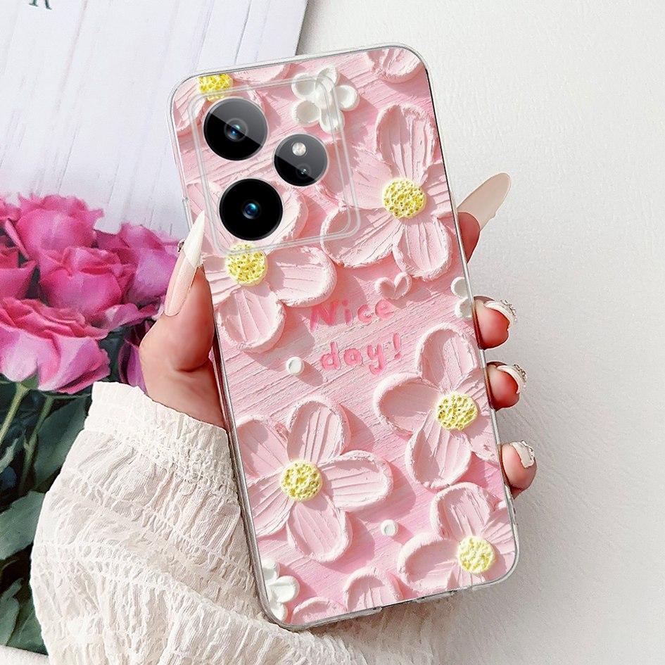 For Realme GT 7 7T Case 2025 Popular Flower Soft Clear Silicone TPU Protective Cover For Realme GT7 Pro RMX5011 Phone Case Shell