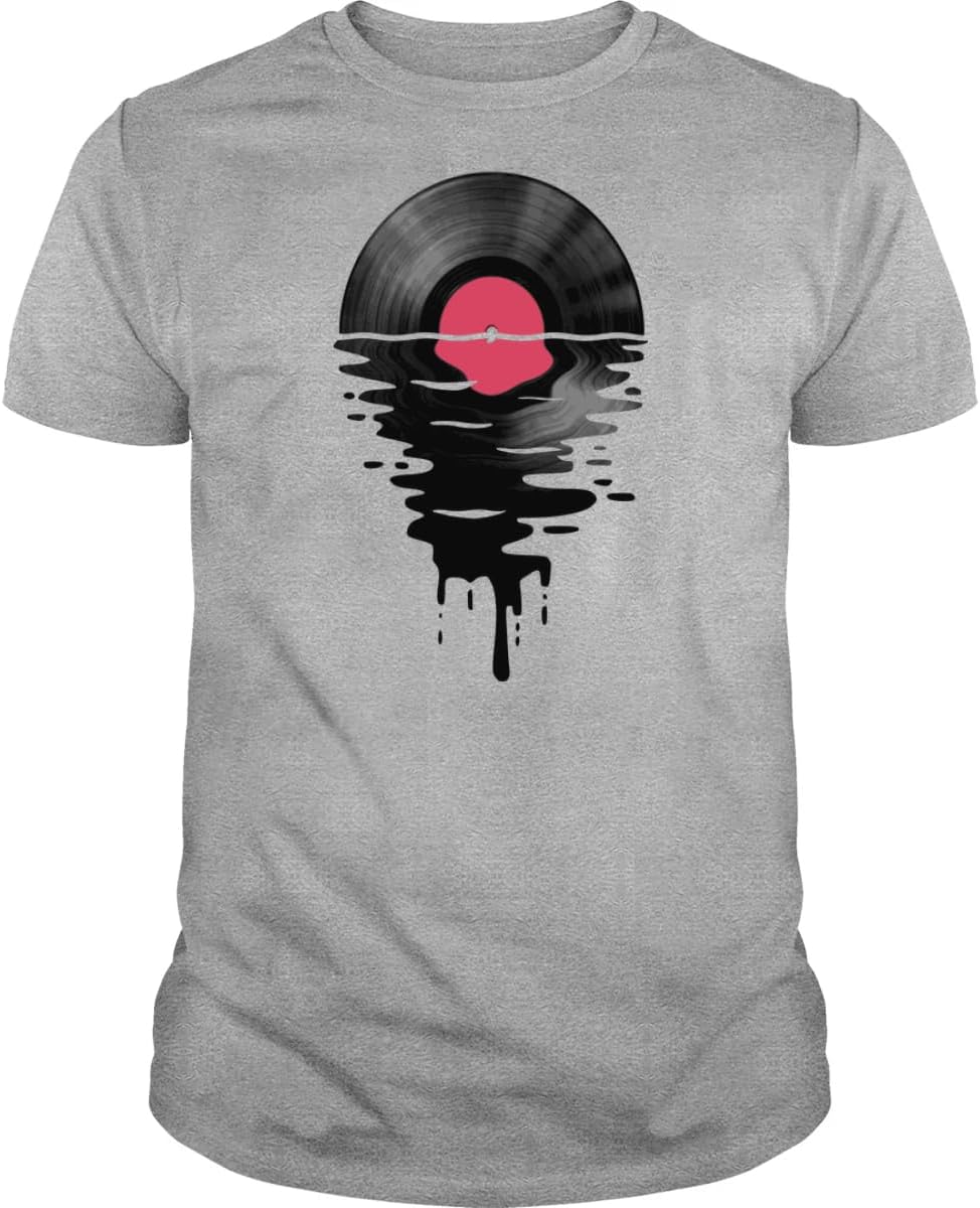 

Retro Vintage Record Vinyl Sunset T Shirt - Classic 80s 90s Cotton Shirt Mens & Womens - Short Sleeve Crew Neck Soft Tees 5XL різнокольоровий