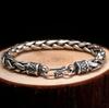 Lion head animal bracelet for men stainless steel braided chain wristband bracelet fashion hip hop jewelry