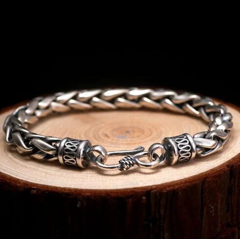 Lion head animal bracelet for men stainless steel braided chain wristband bracelet fashion hip hop jewelry