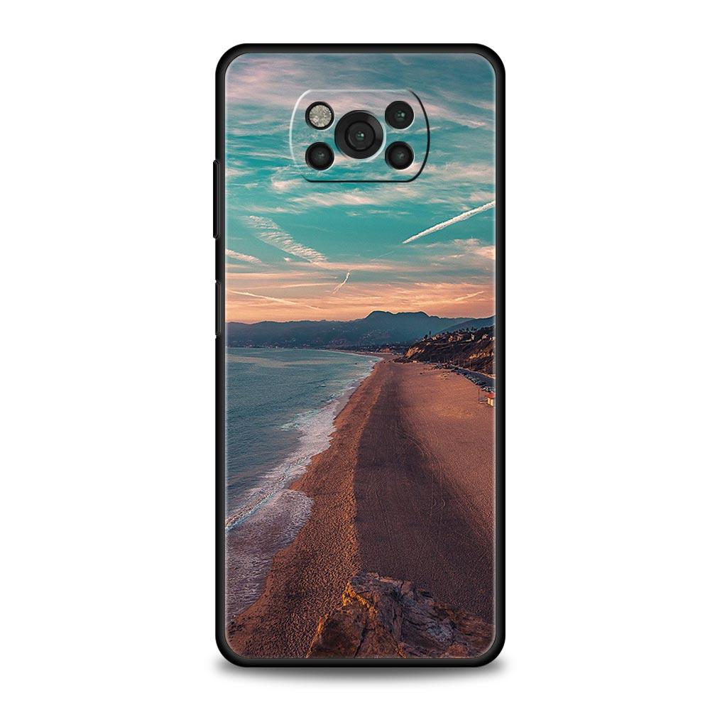 

Чехол для телефона Природа Лес Пляж Восход Солнца для Xiaomi Poco X3 NFC M3 F3 F4 M4 X4 Mi Note 12T 12 Pro 10 11 Lite 10T 5G 11T 9T Poco X4 Pro 5