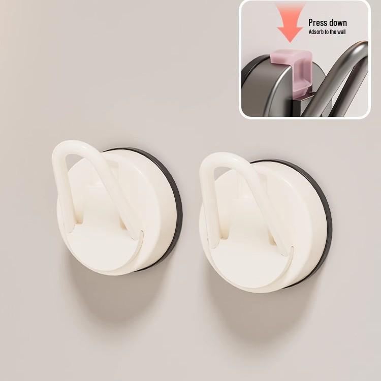 Gancho con Ventosa Giratorio - Fuerte Montado en la Pared, Sin Perforación, Sin Rastro, Soporta Carga para Almacenamiento de Cocina/Baño