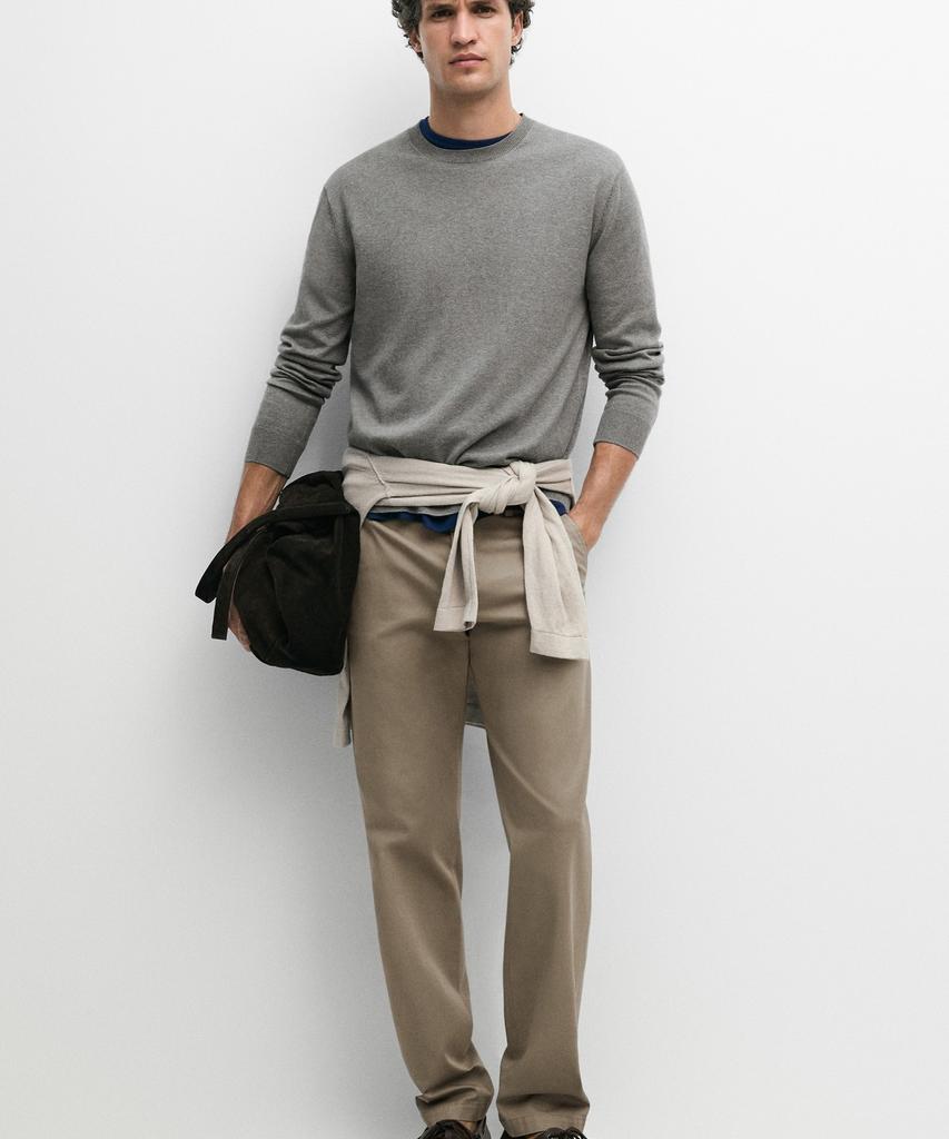 Masimodutti Cotton Blend Slim Fit Pants