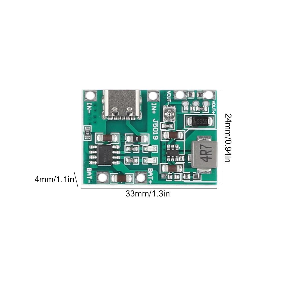 1-2PCS DC-DC Boost Module Type-C TP4056 Charger Discharge Power Board DC4.3-27V Charging Step Up Boost Module DIY Kit Parts