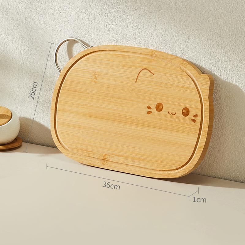 Chopping Board For Home Kitchen Cutting Vegetables And Fruits Double-Sided Food Grade Bamboo Chopping Board With Handle