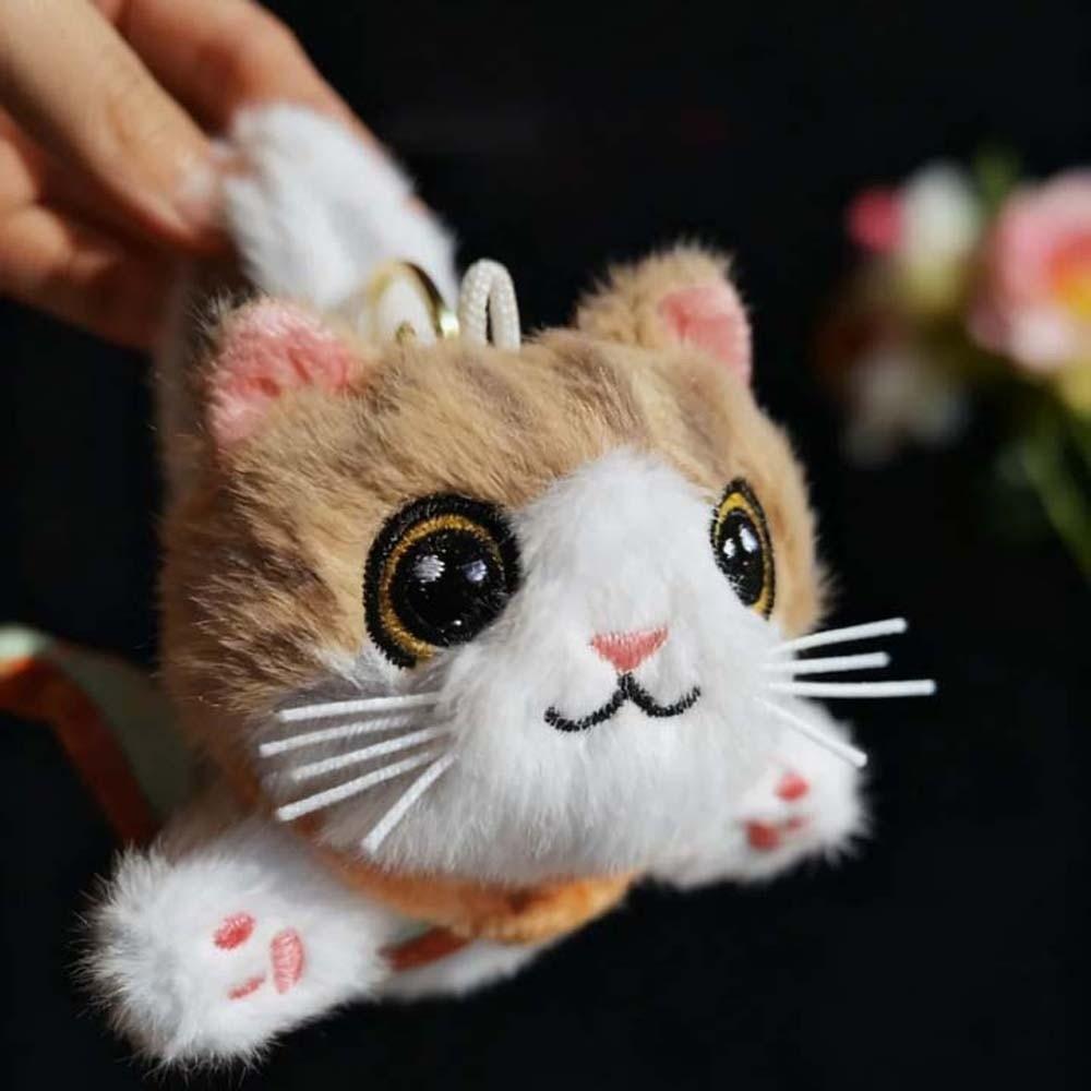Soft Nine-Colored Deer Keychain Cartoon Plush Doll Key Ring Flying Cat Pendant Festival Gifts