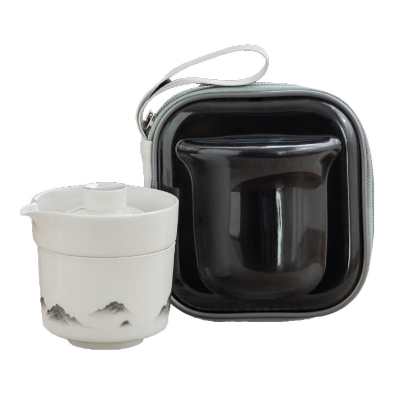 Портативный китайский керамический чайный набор для путешествий в стиле кунг-фу