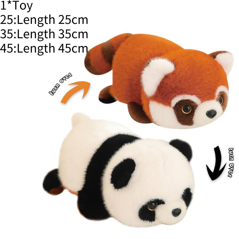 

Panda Flippable Ailurus Fulgens Toy Transforming Stuffed Animal Pp Doll Cotton 25cm/9.84in