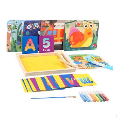 Malset mit Wasser und Sand – Lernaktivitäten, Aufmerksamkeitstraining, Puzzle, Motorik