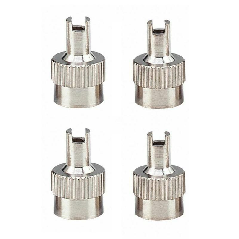 4Pcs Metal Slotted Slot Valve Cap with Valve Core Remover Wheel Caps for Car Motorcycle Bikes Nipple Caps Cover