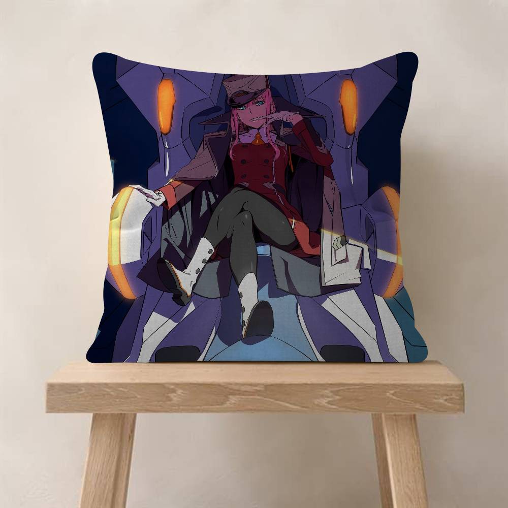 Anime DDarling In The Franxx Cushion Cover Car Throw Pillow Case For Sofa Car Christmas Gift