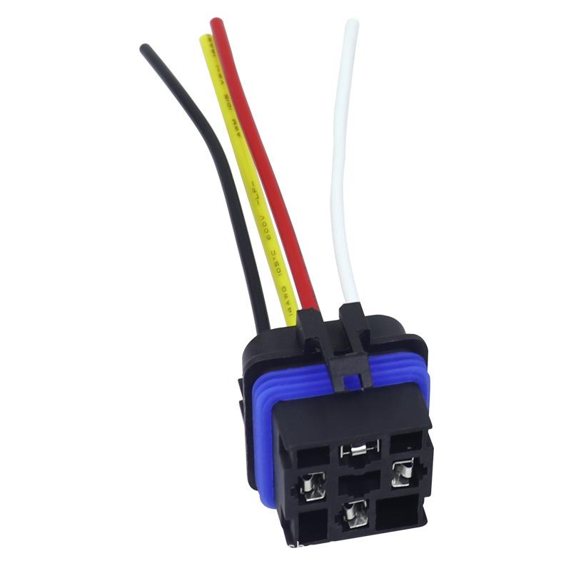 40A 80A 4 5 Pin Automotive Relay Socket Harness Connector  Relay Base Seat for 12V 24V 4Pin 5Pin Auto Relay