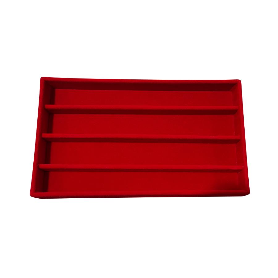 1PC, Flocking Jewelry Box Jewelry Tray, Color: red