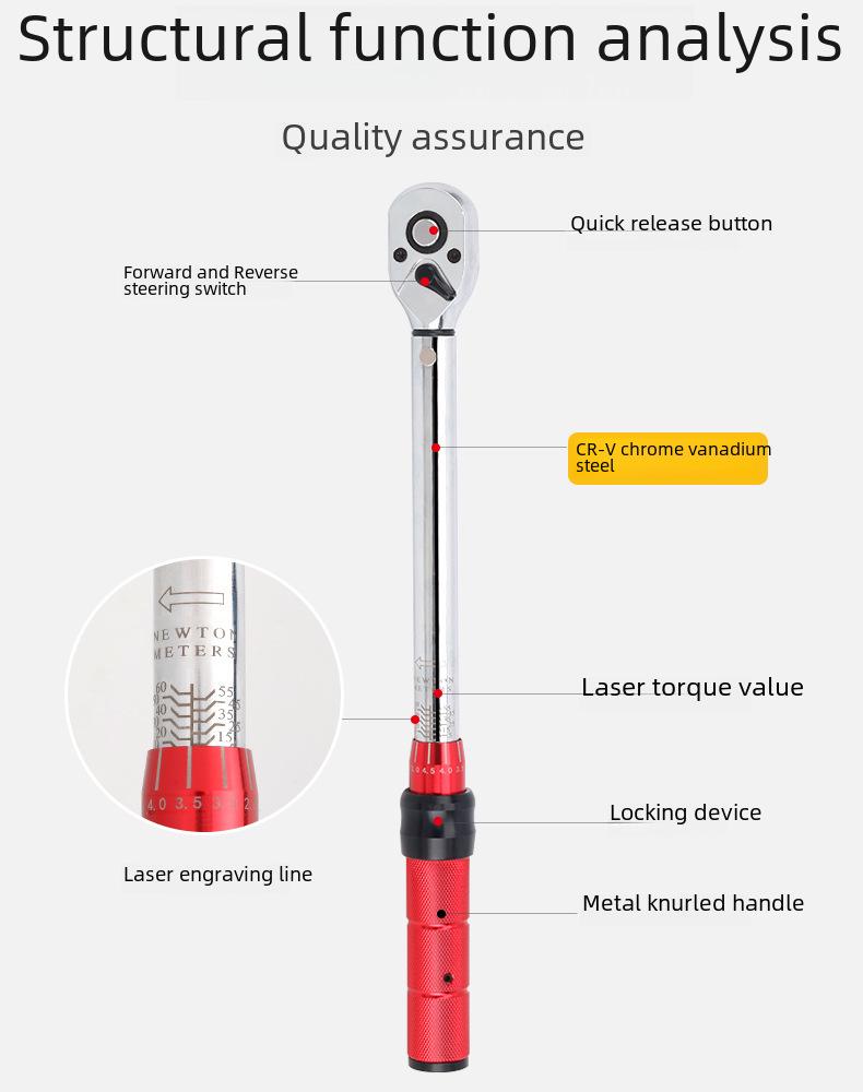 High-Precision Adjustable Torque Wrench Set for Auto Repair and Spark Plugs