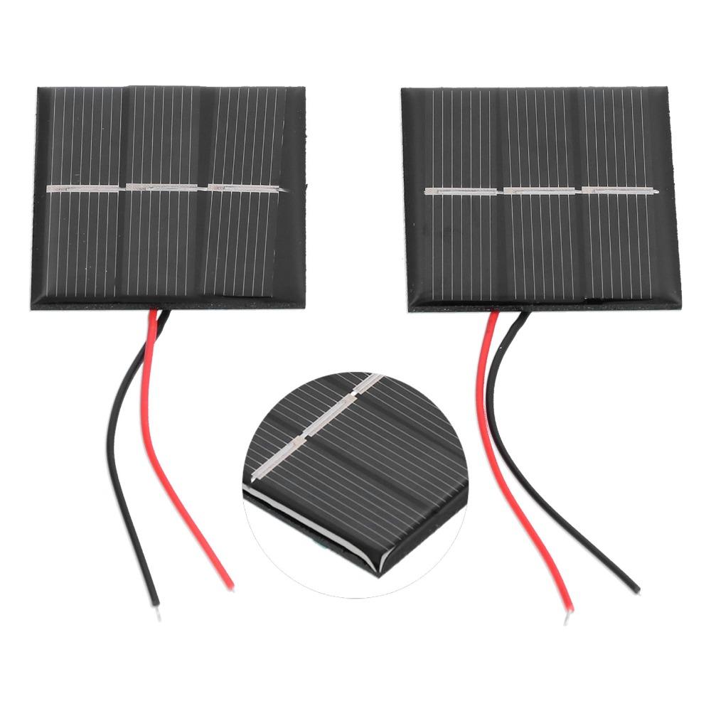 2PCS Polysilicon Mini Solar Panels 0.4W 1.5V Micro Solar Cells High Efficiency Glue Power Solar Panel Module Electronics