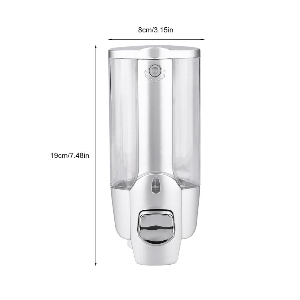 

350ml Capacity Shampoo Dispenser Silver Lotion Dispenser Durable Soap Dispenser Commercial Use Single Cup