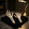 Mano Scheletrica Articolata 1 Paio Stampa 3D Accessorio di Halloween, Posa Flessibile per Cosplay, Decorazione Artiglio Osseo per Casa Infestata, Festa Spettrale