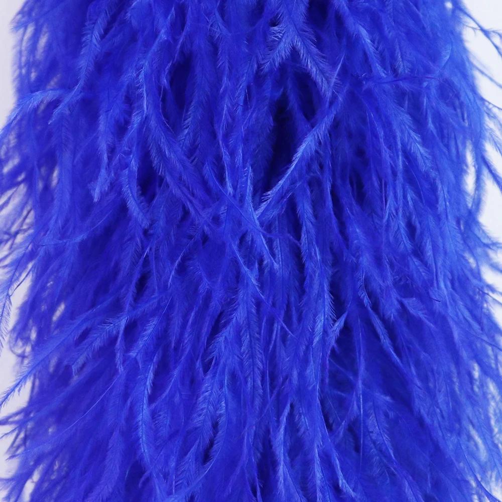 DIY 0,5 Metri Grosime Boa din Pene de Struț 2-20 Straturi Panglică Cusut Rochie Eșarfă Șal DIY Carnaval Petrecere de Nuntă Îmbrăcăminte Fustă cu Pene Decor