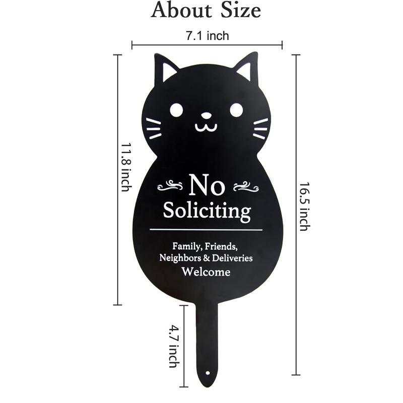 

Metal Cat Cat Solicitation Thanks Yard Sign with Pile Outdoor Yard Lawn Garden Decoration Holiday Decoration Home Decoration