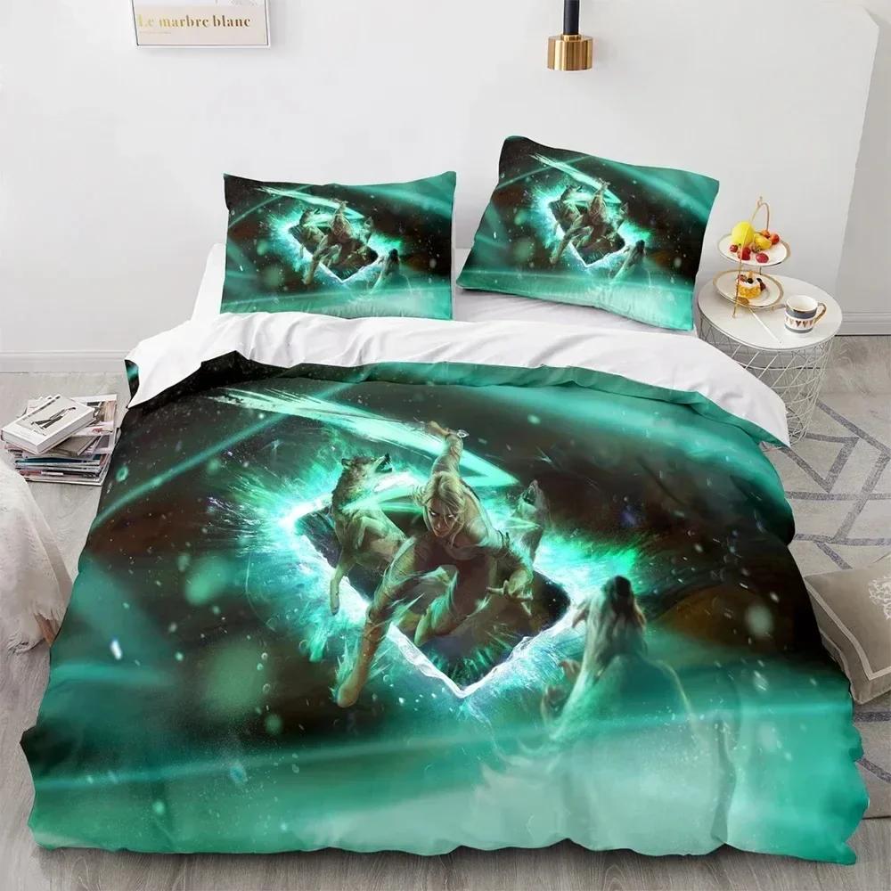 3D Printed The Witchers Bedding Set Boys Girls Twin Queen Size Duvet Cover Pillowcase Bed Kids Adult Home Textile