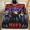 KISS rock band printing Flannel Blanket Bedroom Sofa Camping Warm blanket Gifts for family and friends-MJ002