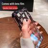 Compatible with iPhone 16/15 Pro Max: Four-Corner Airbag Anti-Drop Case & Transparent Lens Film Protective Cover X.